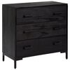 vidaXL Kommode svart 75x35x70 cm heltre furu
