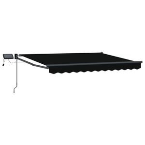 vidaXL Manuell utvidbar markise med LED-lamper 3 x 2,5 m