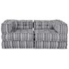 vidaXL Modulsofa 2 pcs Grå 140 x 70 x 56 cm stoff