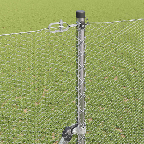 vidaXL Gjerdep&aring;le s&oslash;lv 25 x 1,5 m (13 mm netting) St&aring;l