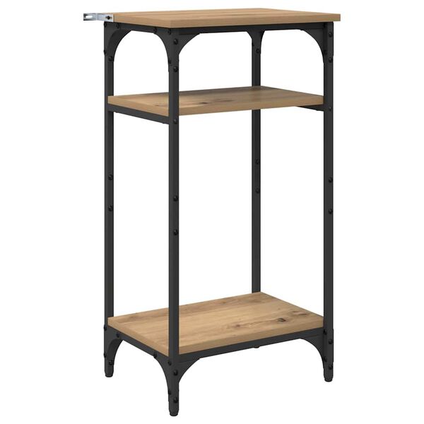 vidaXL Sidetabell med hylle Artisan Eik 40 x 30 x 75 cm Konstruert tre