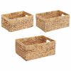 vidaXL Oppbevaringskurver 3 pcs Naturlig 40 x 30 x 18 cm Vannhyasint