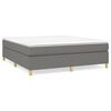 vidaXL Boxspring-sengeramme m&oslash;rkegr&aring; 180x200 cm Super King stoff