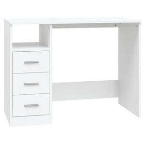 vidaXL Skrivebord h&oslash;yglans hvit 102x50x76 cm konstruert tre