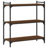 vidaXL Bokhylle 3 etasjer brun eik 80x30x86 cm konstruert tre