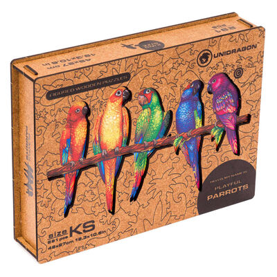 UNIDRAGON Puslespill tre 291 deler Playful Parrots King Size 49x27 cm