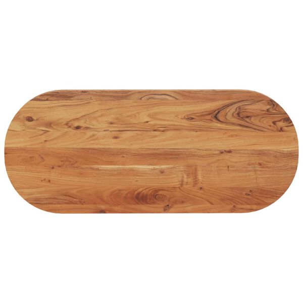 vidaXL Bordplate 100x40x3,8 cm oval heltre akasie