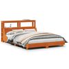 vidaXL Sengeramme uten madrass brun 135x190 cm heltre furu