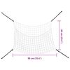 vidaXL Høynett 2 stk rektangulær hvit 90x60 cm PP