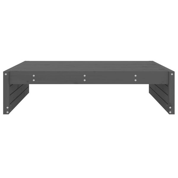 vidaXL Hagefotskammel gr&aring; 120x80 cm heltre furu