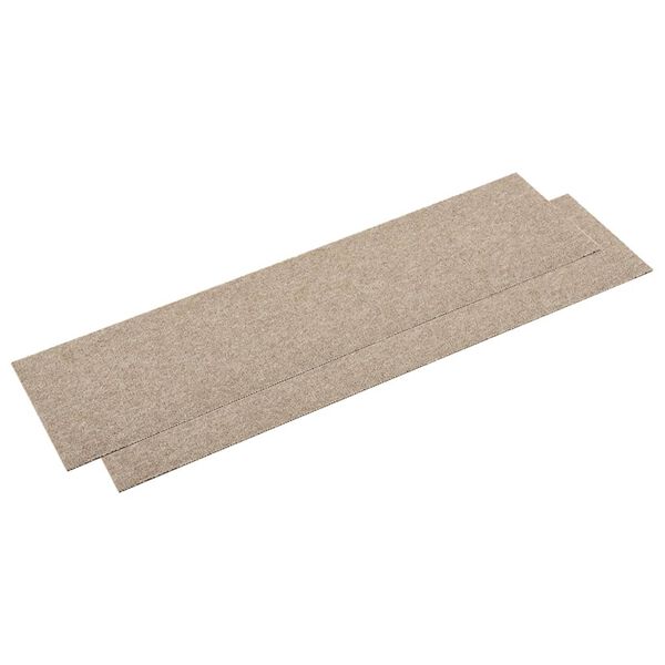 vidaXL Teppefliser gulv 16 stk 4 m² 25x100 cm lysebeige