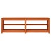 vidaXL Skobenk med hylle med lagring Vokset Brun 160 x 36,5 x 50 cm