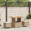 vidaXL Hage Spisegruppe Beige Poly rattan