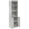 vidaXL Highboard betonggr&aring; 50x35x180 cm konstruert tre
