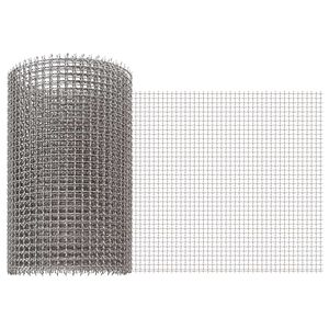 vidaXL Maskeskjerm 20 x 200 cm 3 Mesh Rustfritt st&aring;l 201 S&oslash;lv