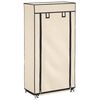 vidaXL Skoskap med trekk hvit 58x28x106 cm stoff