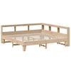vidaXL Seng med bokhylle uten madrass 180x200 cm heltre furu