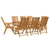vidaXL Hage Spisegruppe 9 stk. Brun Solid akasietre
