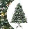 vidaXL Kunstig juletre med 300 LED gr&oslash;nn 240 cm PVC og plast og st&aring;l
