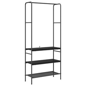 vidaXL Klesstativ Svart eik 77 x 30 x 171 cm Konstruert tre