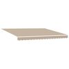 vidaXL Innvendbar Markise Beige 400 &times; 300 cm Polyester og Metall