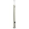 vidaXL Pullertlampe med sensor og stikkontakt 110 cm rustfritt st&aring;l IP44