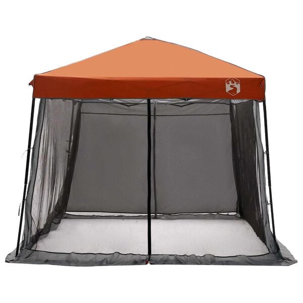vidaXL Camping Telt Sett med tak 2 pcs Gr&aring; og Oransje Taffeta og Stoff