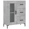 vidaXL Highboard betonggr&aring; 69,5x34x180 cm konstruert tre