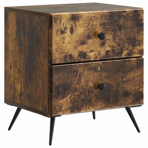 vidaXL Nattbordskap R&oslash;kt Eik 43 x 34,5 x 47,5 cm Konstruert tre