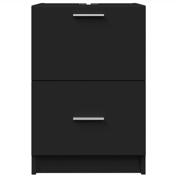 vidaXL Servantskap svart 40x37x59 cm konstruert tre