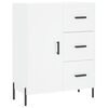 vidaXL Skjenk hvit 69,5x34x90 cm konstruert tre