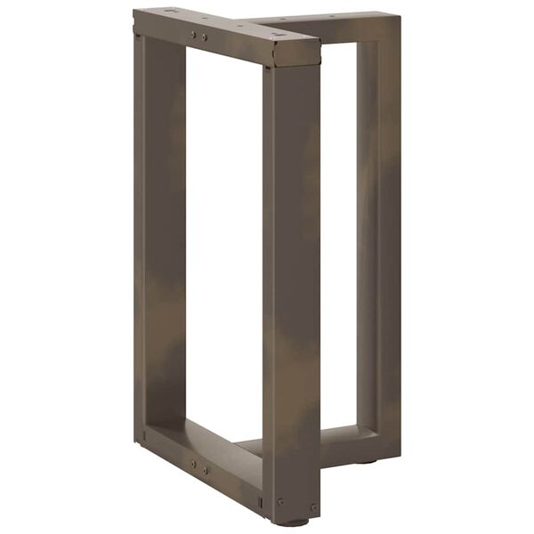 vidaXL Spisebordben T-formet 2 stk svart 50x35x(72-73) cm st&aring;l