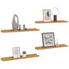 vidaXL Vegghylle med hylle 4 pcs Beige 40 x 9 x 3 cm Konstruert tre