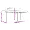 vidaXL Sammenleggbart partytelt pop-up svart 580x292x315 cm