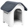 vidaXL Hundehus gr&aring;tt 59x75x66 cm polypropylen