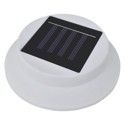 vidaXL Utendørs soldrevne gjerdelamper 12 stk LED hvit