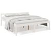 vidaXL Seniorseng hvit 200x200 cm heltre furu
