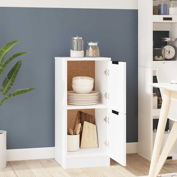 vidaXL Skjenk hvit 30x30x70 cm konstruert tre