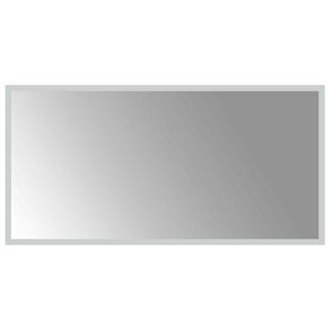 vidaXL LED Badevindu med speil Gjennomsiktig 80 x 40 cm herdet glass