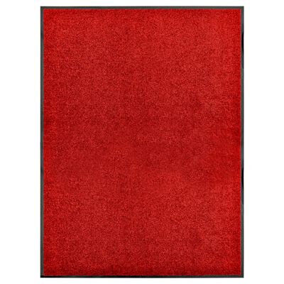 vidaXL Dørmatte vaskbar rød 90x120 cm