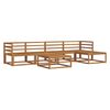 vidaXL Utend&oslash;rs sofa-sett 6 pcs Naturlig Solid akasietre