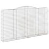 vidaXL Gabionkurv buet 400x50x220/240 cm galvanisert jern