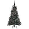 vidaXL Kunstig juletre med 150 LED gr&oslash;nn 150 cm PVC og plast og st&aring;l