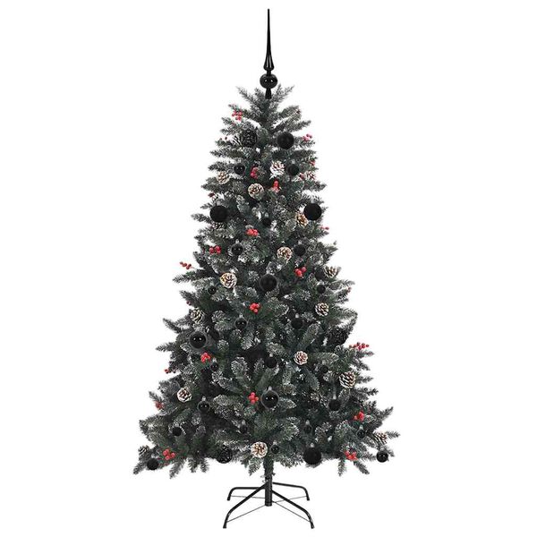 vidaXL Kunstig juletre med 150 LED gr&oslash;nn 150 cm PVC og plast og st&aring;l