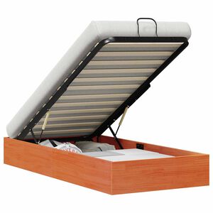 vidaXL Ottoman Seng Ramme med Oppbevaring VoksBrun 90 x 200 cm