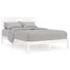 vidaXL Sengeramme hvit heltre 120x190 cm Small Double