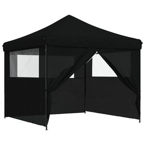vidaXL Partytelt 292 x 292 x 315 cm Svart Oxford Stoff