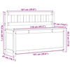 vidaXL Benk hvit 110x41x76,5 cm heltre furu