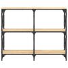 vidaXL Konsollbord sonoma eik 100x28x80,5 cm konstruert tre