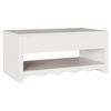 vidaXL Kaffebord med skuff Drammen Hvit 99 x 55 x 45 cm Heltre furu